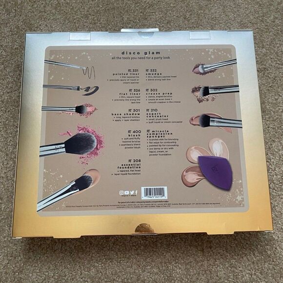 Real Techniques Disco Glam Brush Set Makeup Brushes Make Up Face Skin MUA NEW - Picture 10 of 11
